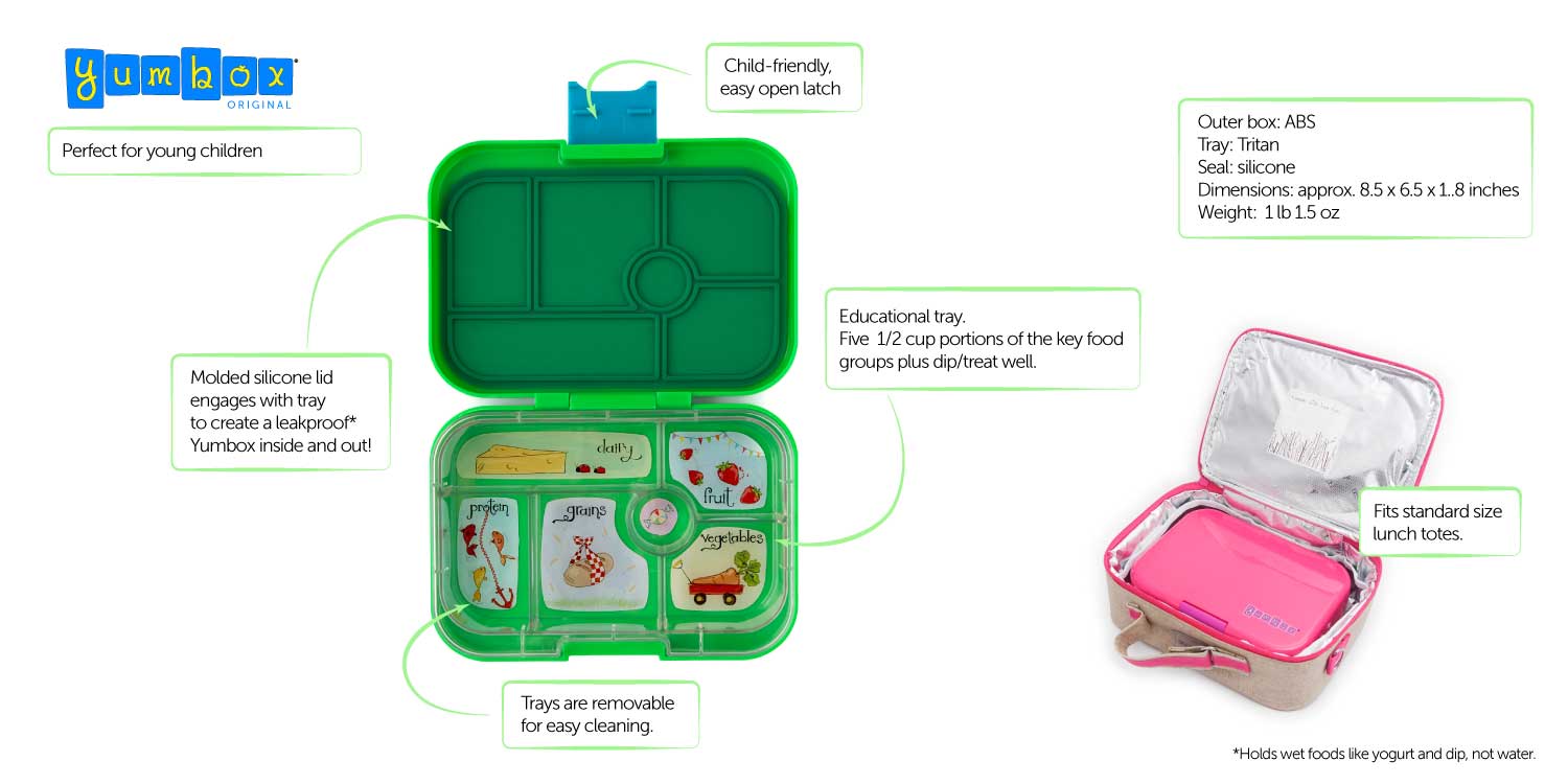 Yumbox Hazy Gray 6 Compartment Bento Box