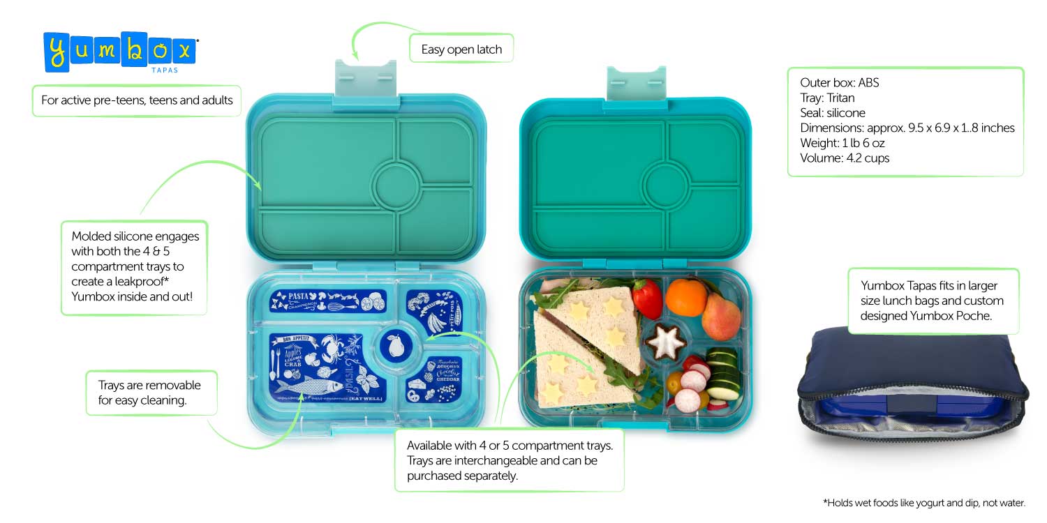 YumBox Tapas - 5 Compartment – The Good Planet Company